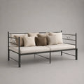 Tagesbett 208 × 96 × 90 cm, Liegefläche 90 × 200 cm, Stahlgestell und Polyesterpolster, Anthrazit/Creme