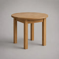 Runder Couchtisch aus massivem Eichenholz, Natur, Ø 70 × H 60 cm