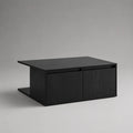Rechteckiger Couchtisch mit Stauraum aus Spanplatte und MDF, Schwarz, 100 × 60 × 45 cm